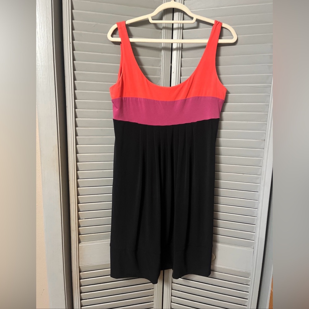 Breaking’ Loose Black Knit Tank Scoop Neck Dress, Zipper Back Knee Length, Sz L